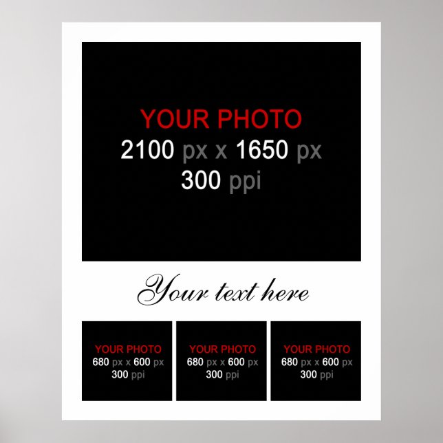 Pôster Fotografia do vazio Collage Frame 4 Fotografias (Frente)