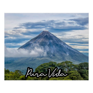 Pôster Fotografia do vulcão Pura Vida Costa Rica Arenal