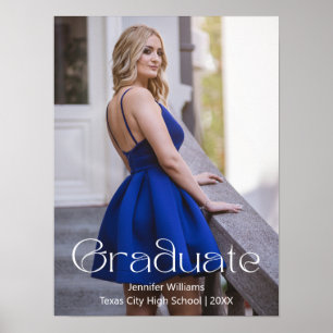 Poster fotografia elegante e moderada da graduação minima