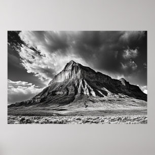 Poster Fotografia em preto e branco da Sleeping Ute Mount