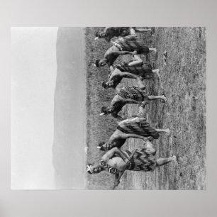 Poster Fotografia maori da dança de guerra