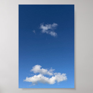 Poster Fotografia Minimalista do Céu Azul com Nuvens Maci