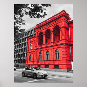Poster Fotografia minimalista do edifício Red City