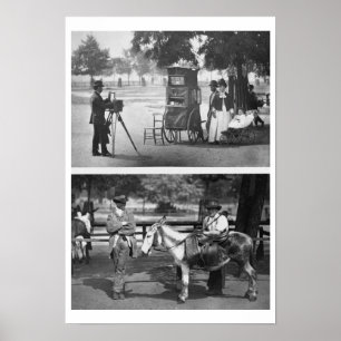 Pôster Fotografia na terra comum e no aluguer de espera,