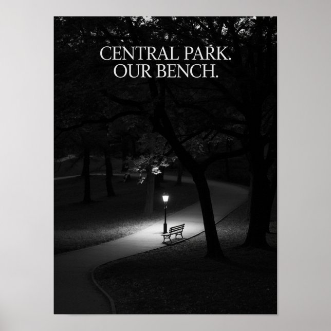 Poster Fotografia Noturna do Nosso Banco no Central Park (Frente)