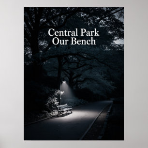 Poster Fotografia Noturna do Nosso Banco no Central Park