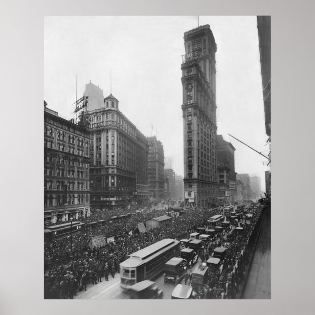 Poster Fotografia NYC Quadrada do Vintage Times (1911) (Frente)