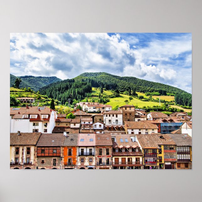 Poster fotografia panorâmica de Cantabria, Espanha (Frente)