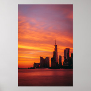 POSTER FOTOGRAFIA PANORÂMICA DO SOL NA CIDADE