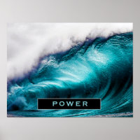 Fotografia Power Inspirational Word Onda Oceânica