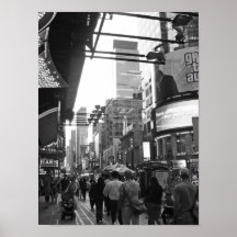 Fotografia Preta e Branca do Times Square NYC
