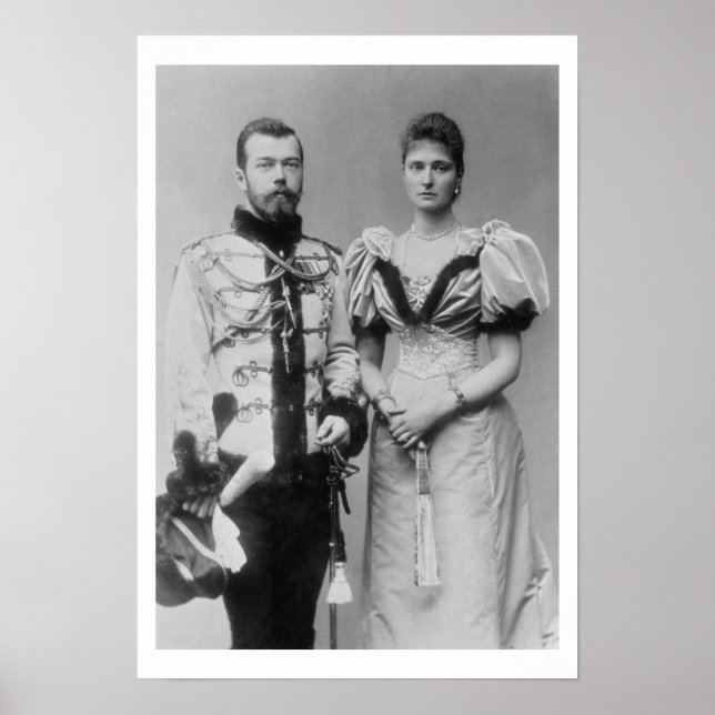Poster Fotografia retrato do czar Nicholas II (1868-1918) (Frente)