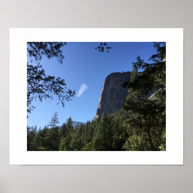 Poster Fotografia Verde Cloud and Rock Yosemite (Frente)