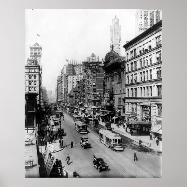Poster Fotografia Vintage Broadway NYC (1920) (Frente)