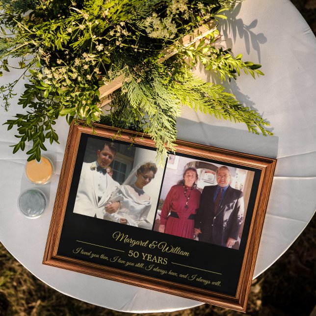 Poster Fotografias Douradas no Aniversário de Texto (Criador carregado)