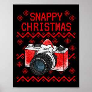 Poster Fotógrafo de Câmera de Natal Feio Fotografia de Na