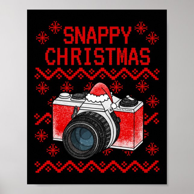 Poster Fotógrafo de Câmera de Natal Feio Fotografia de Na (Frente)