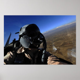 Poster Fotógrafo do combate aéreo de força aérea de E