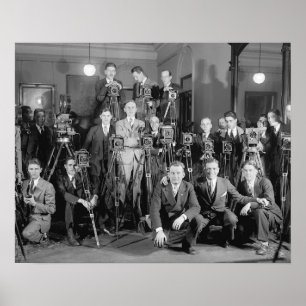 Pôster Fotógrafos de Imprensa, 1929. Foto Antiga