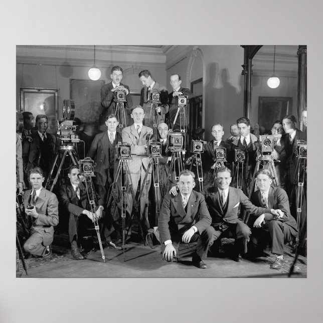 Pôster Fotógrafos de Imprensa, 1929. Foto Antiga (Frente)