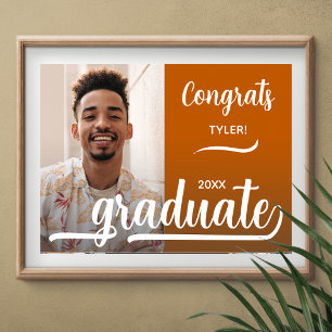 Poster Fotomodernista de Formatura Laranja Queimada