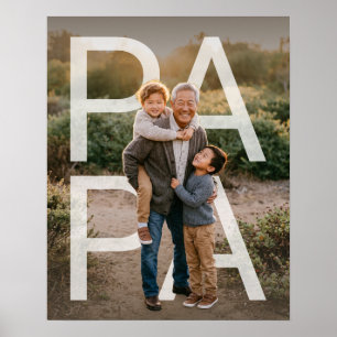 Poster FotoPop Papai Foto Personalizada da Família