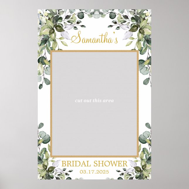 Poster Fotos com folhagem verde exuberante eucalipto e do (Frente)