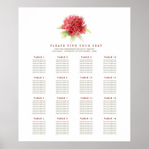 Poster Fotos da flor da waratah vermelha casamento 16 mes