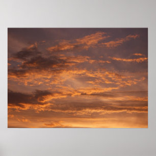 Poster Fotos da Paisagem Colorida do Céu com Nuvens ao Pô