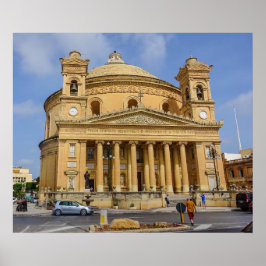 Poster Fotos da Rotunda de Mosta em Malta, Ilha Mediterrâ
