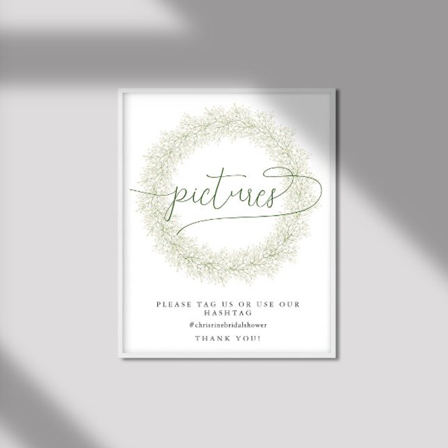 Poster Fotos do Chá de Noiva com Flores Brancas Clássicas (Criador carregado)