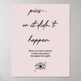 Poster Fotos ou não aconteceu casamento de câmera descart