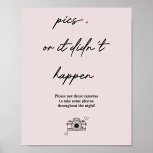 Poster Fotos ou não aconteceu casamento de câmera descart