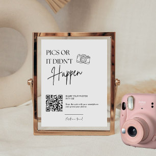 Poster Fotos ou não aconteceu casamento de câmera descart