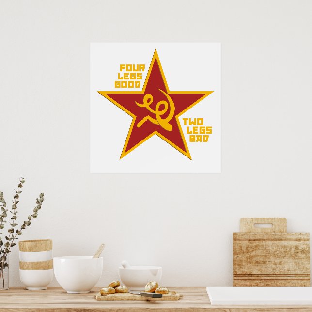 Poster Four legs good (Cozinha)