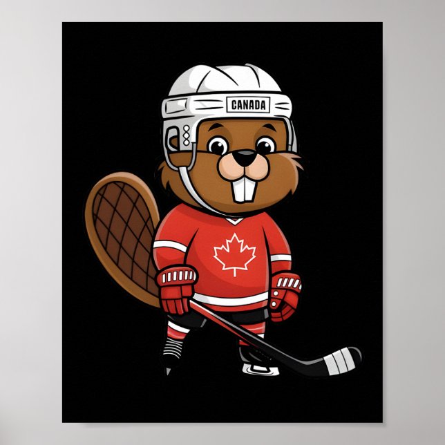 Poster Four Nations Ttle Glol Face-off Canadian Beaver Ho (Frente)