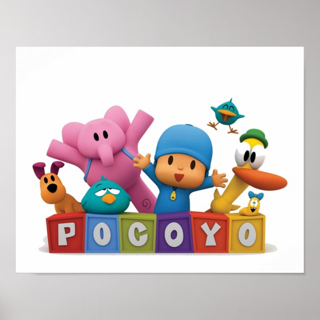 Poster Fouryo Pocoyo Elly Pato TV 2019 (Frente)