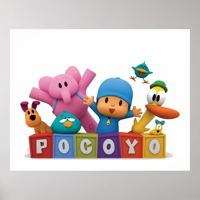 Poster Fouryo Pocoyo Elly Pato TV 2019 (Frente)