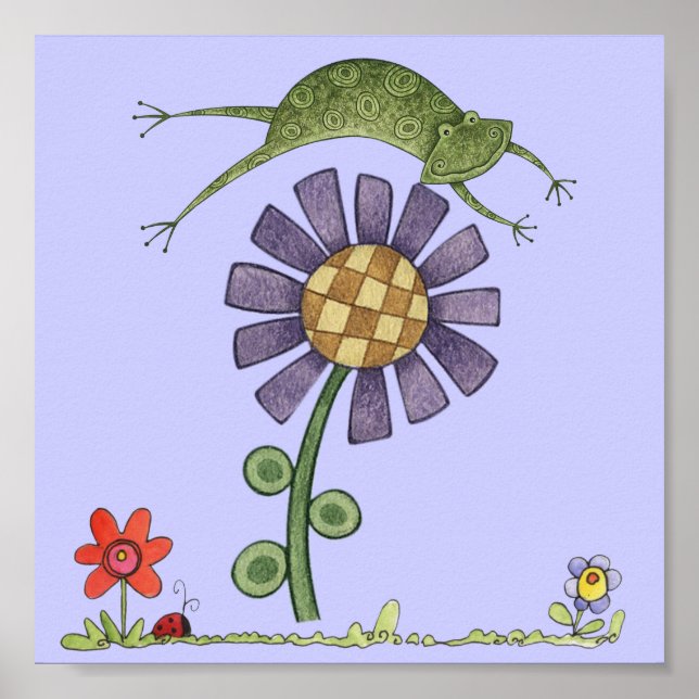 Poster fower e sapo (Frente)