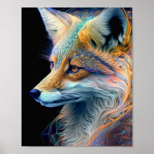 Poster Fox Animal Retrait Nature Willife Painting