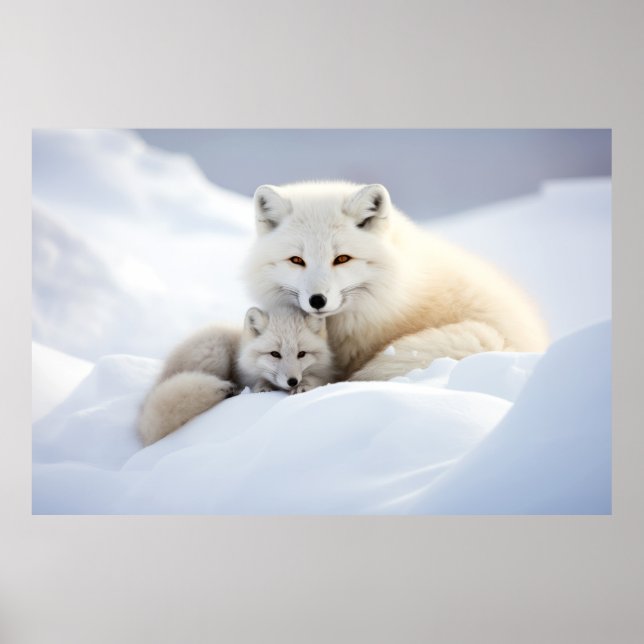 Poster Fox Animal Wilderness Beauness Wall Art (Frente)