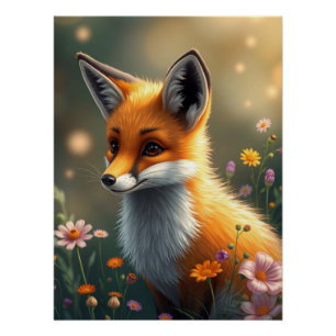Pôster Fox Art Adorável