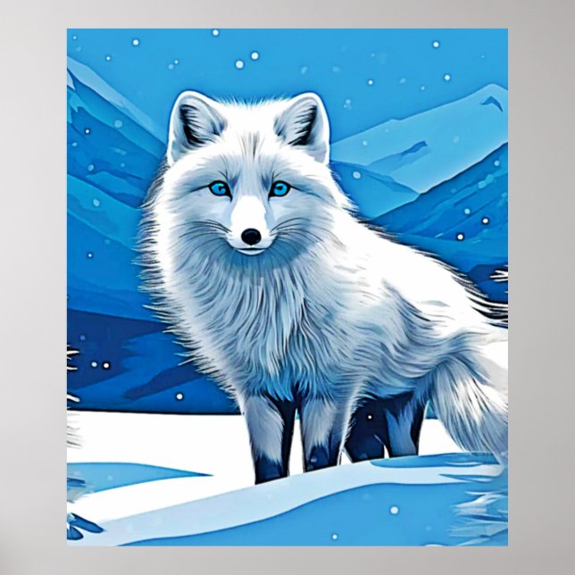 Poster Fox Art de inverno (Frente)