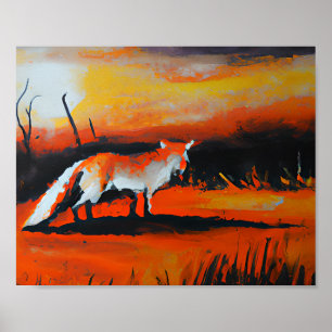 Poster Fox at Dusk 