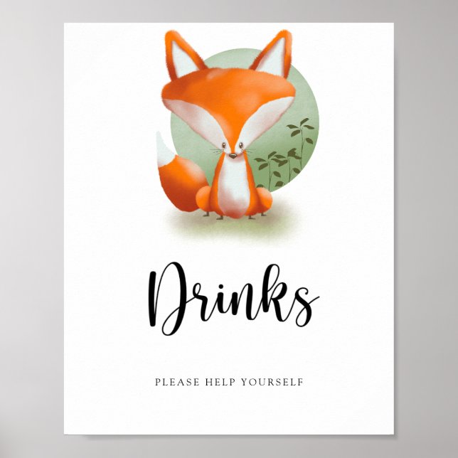 Poster Fox Cub - Bebidas ajudem-se a si próprio (Frente)