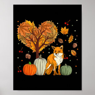 Poster Fox For Women Men Animal Fall Season