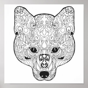 Poster Fox Head 2 inspirado