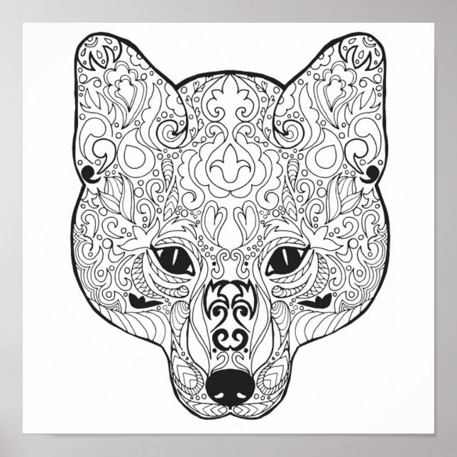 Poster Fox Head 2 inspirado (Frente)