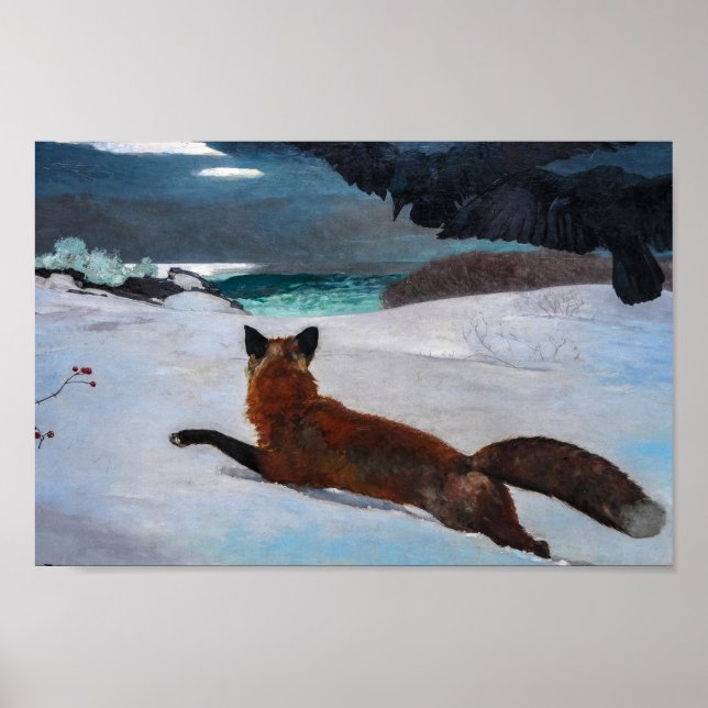 Poster Fox Hunt by Winslow Homer (Frente)