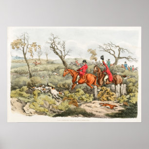 Poster Fox Hunt Watercolor
